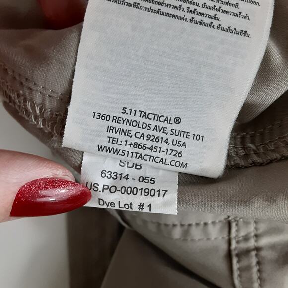 511 Tactical Layla 5” Short Womens 6 Khaki Outdoor Hiking Trail Short Utility - Picture 9 of 12